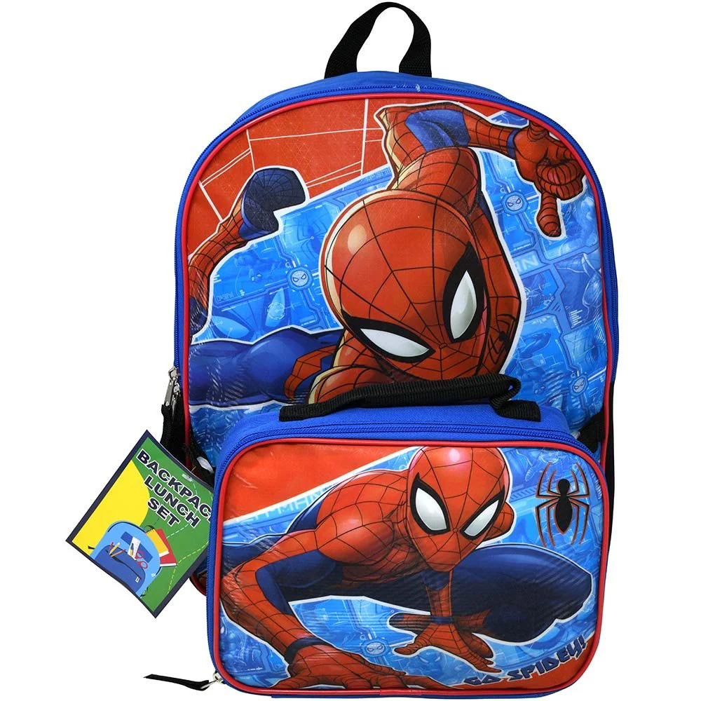 Spiderman 16" Bakpack &Lunch Bag