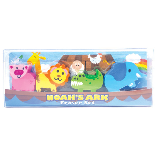 4 pc. Eraser Set-NOAH's ARK