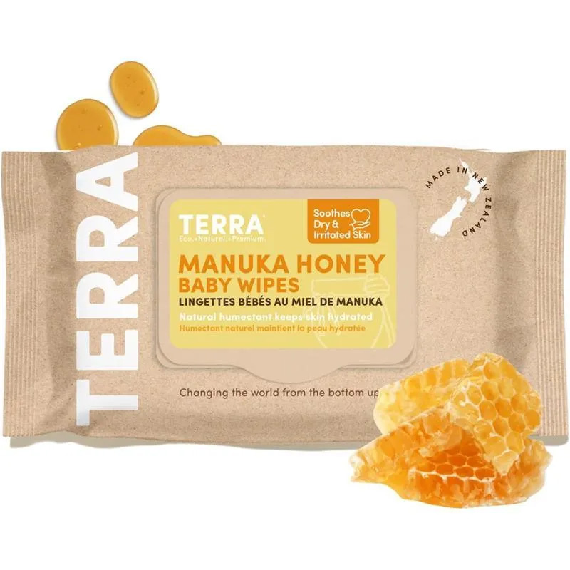Terra Baby Wipes Honey 70pk