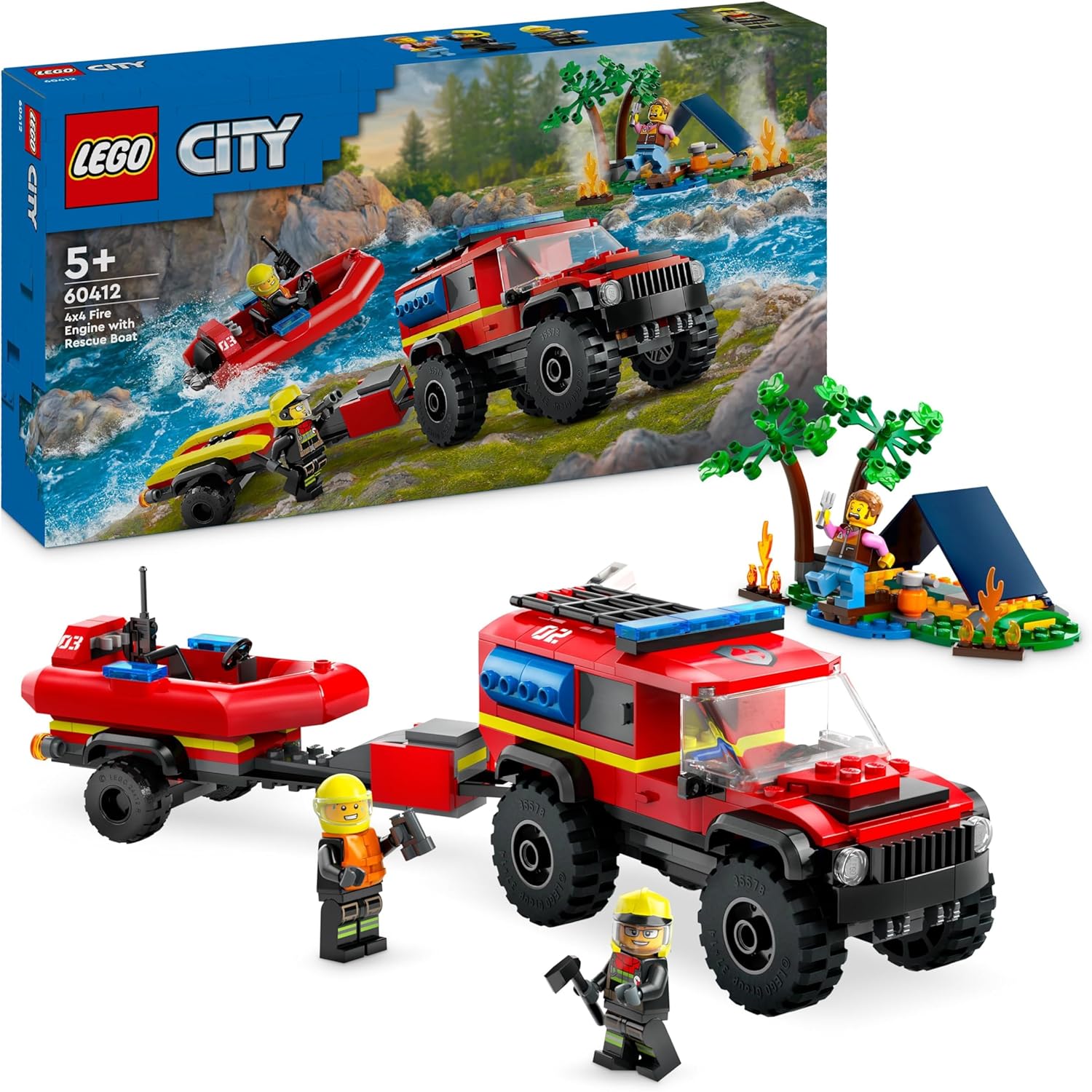 4x4 Fire Truck with Rescue Boat