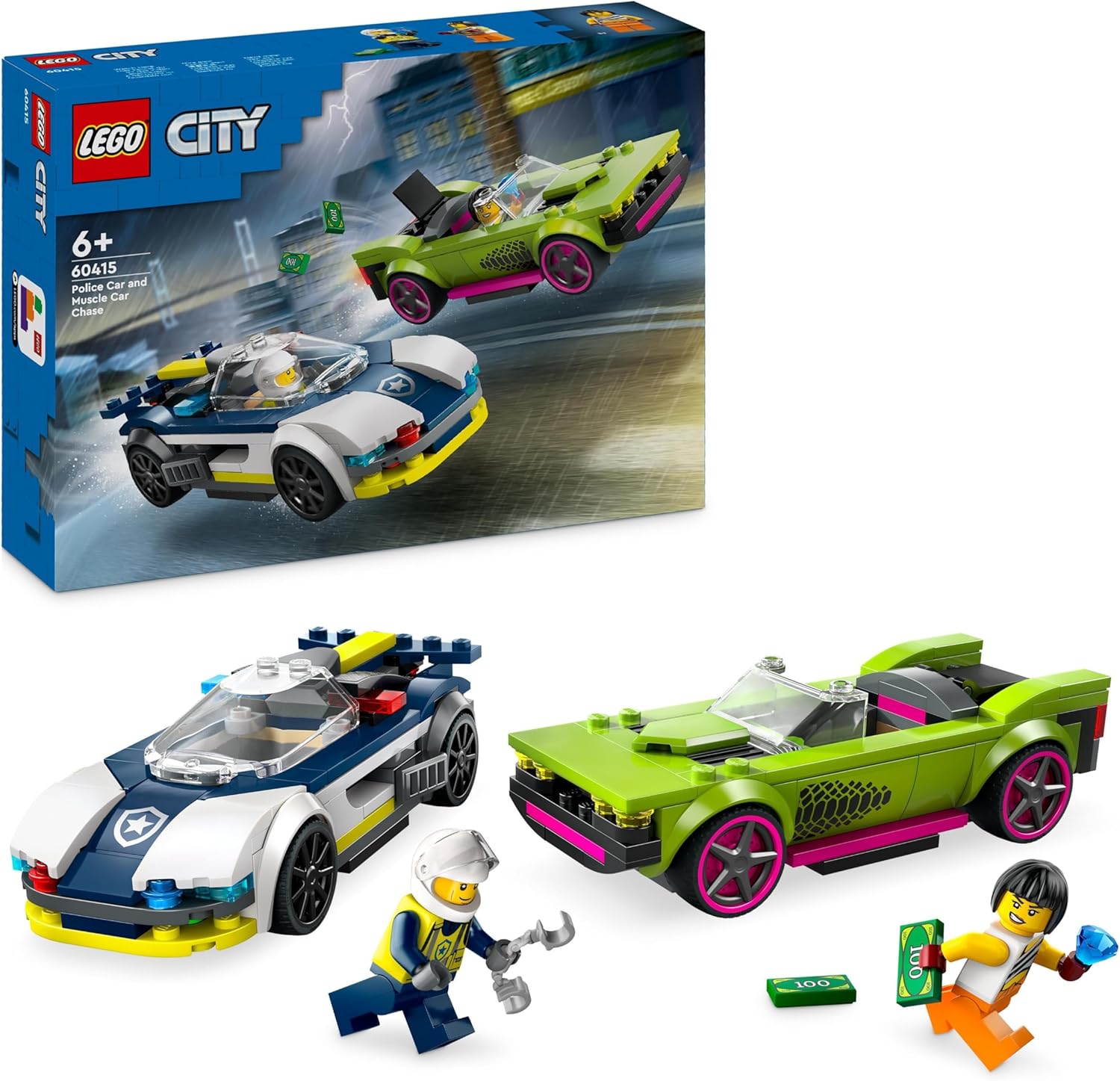 Police Car and Muscle Car Chase
