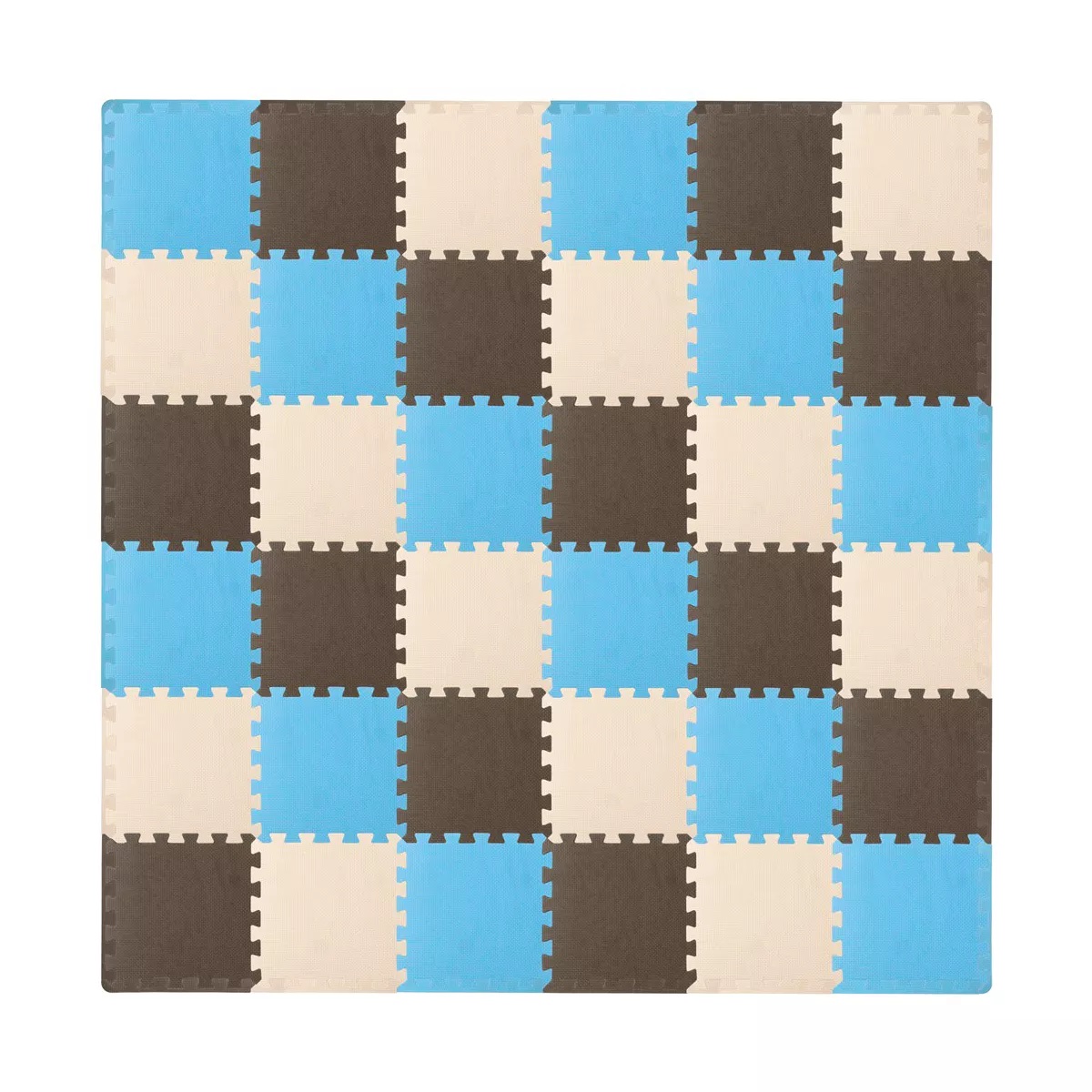 Blue Brown 36pc Floor Tiles