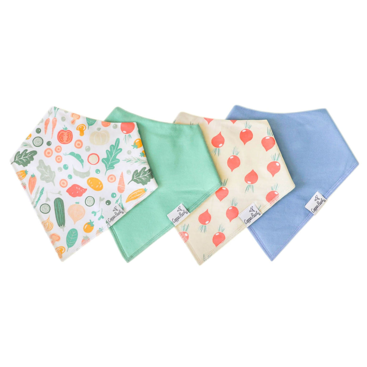 VEGGIES BANDANA BIB SET 4PK
