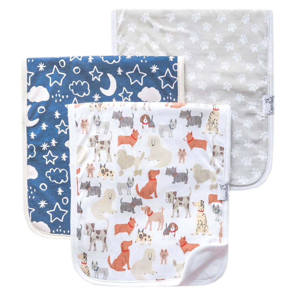 RUFUS BURP CLOTH SET 3PK