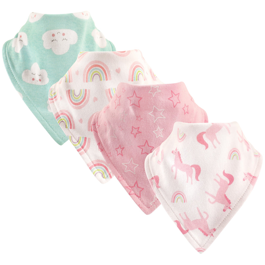 Interlock Bandana Bib 4Pk - Ra