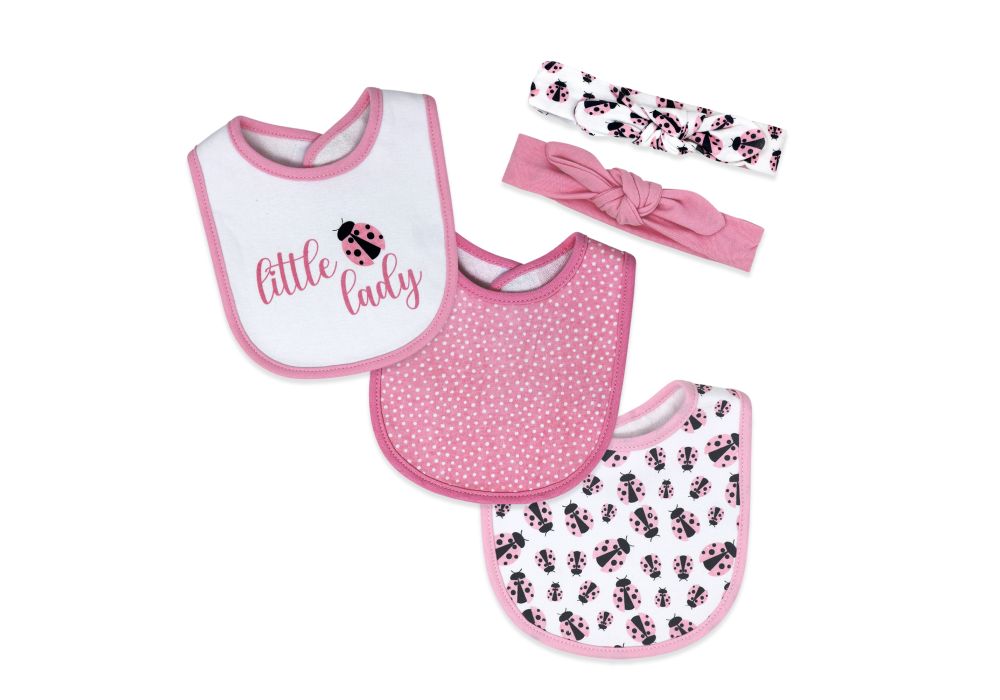5 PC BIB AND HEADBAND  LADY
