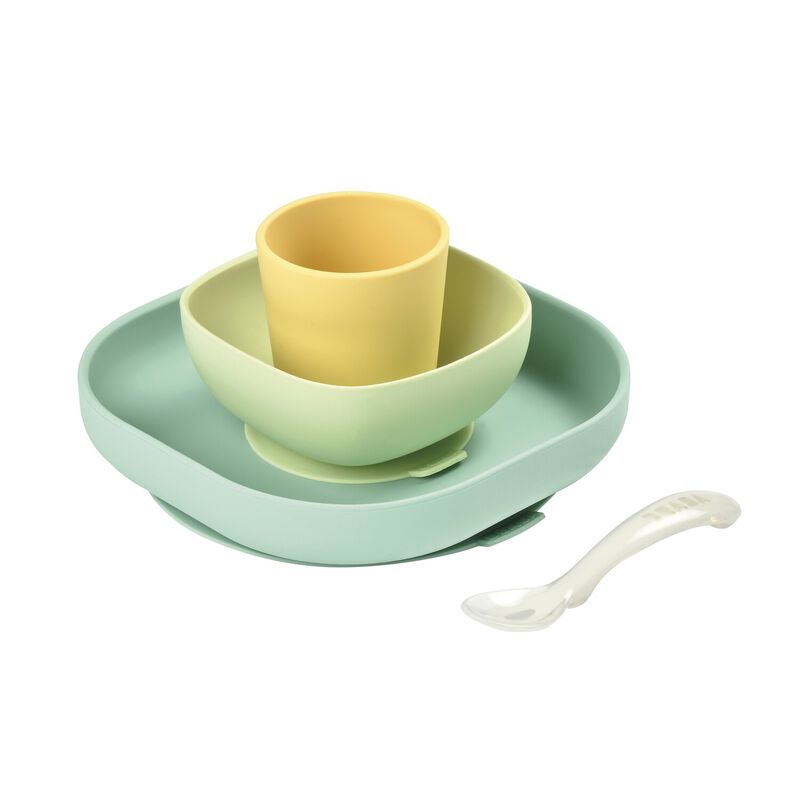 SILICONE MEAL SET 4PCS YELLOW
