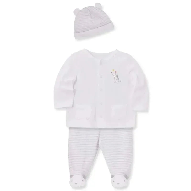 Cute Puppy 3pc Cardigan White
