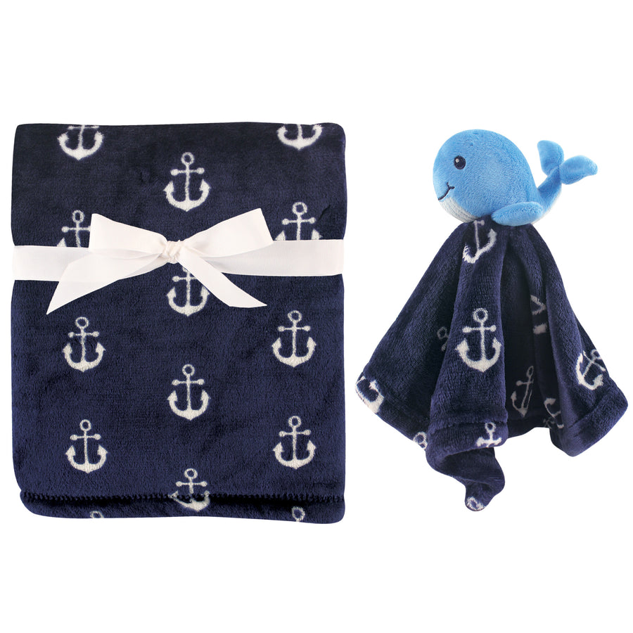 Plush Blanket W Whale Toy