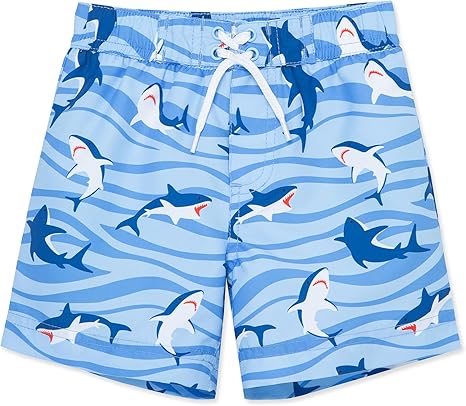 Shark Swim Trunks-Blue