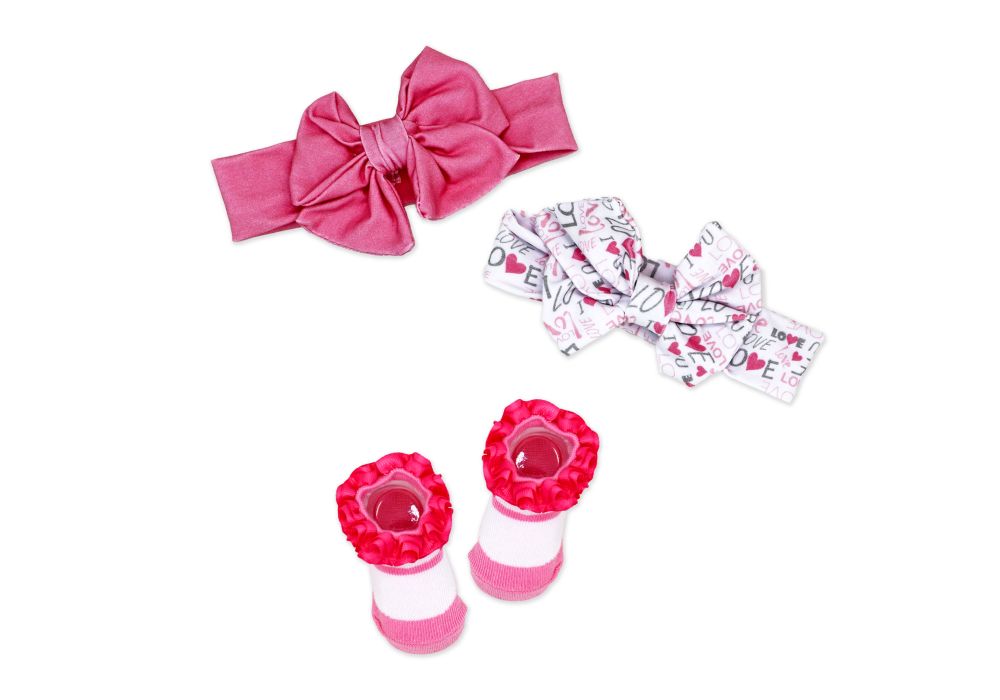 3 PC  HEADBANDS SETS  PINK LOVE