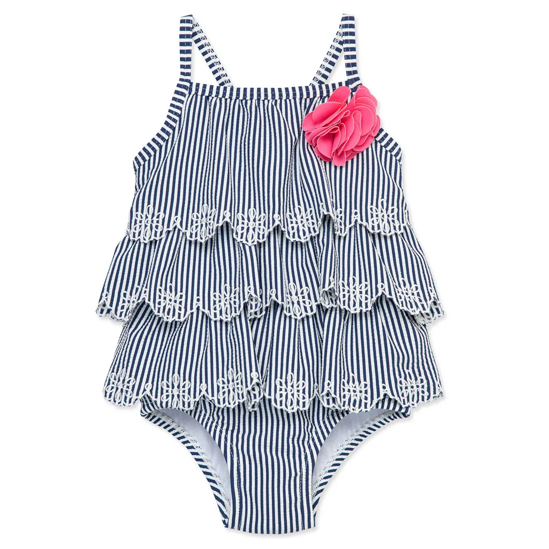 Navy Stripe Swimsuit-Navy
