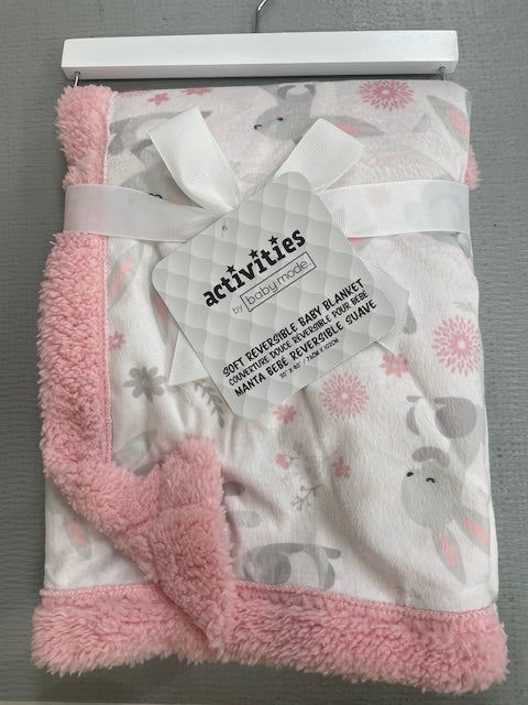 MINK SHERPA BLANKET -  BUNNY