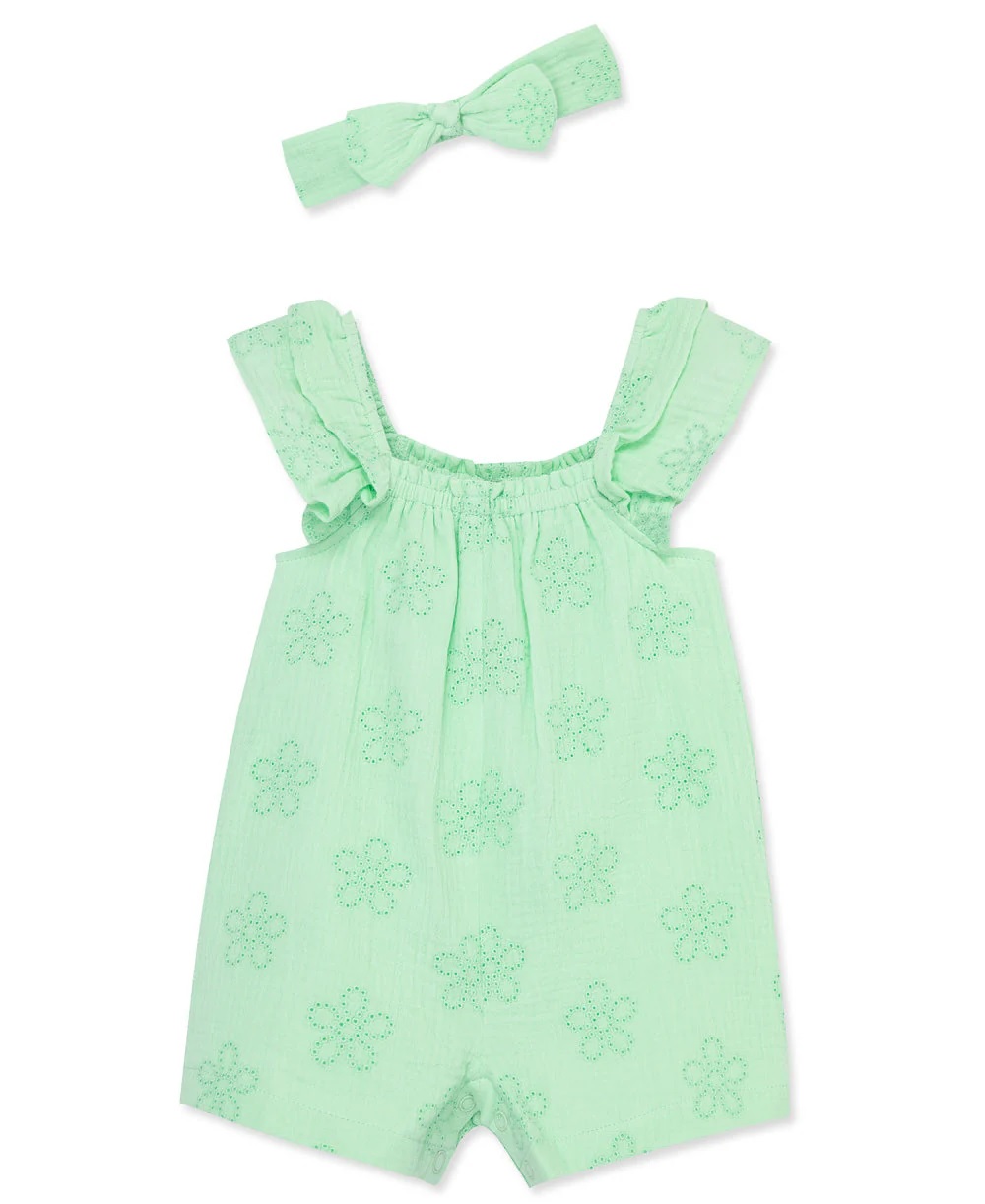 Eyelet Gauze Romper