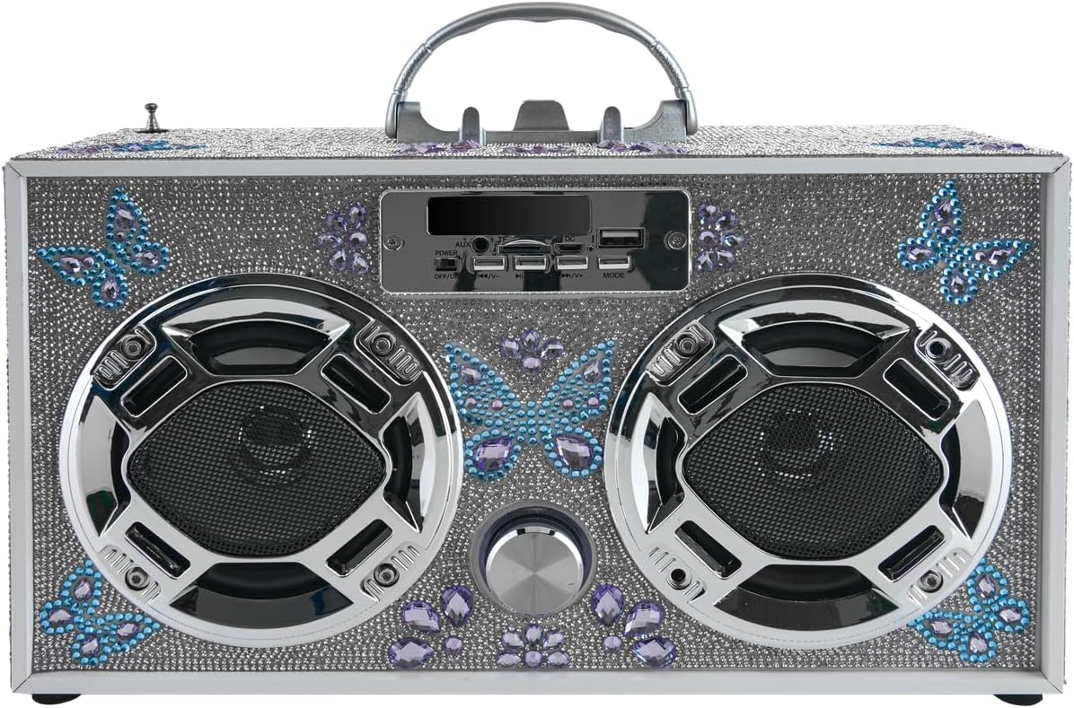 Butterfly Bling Boombox