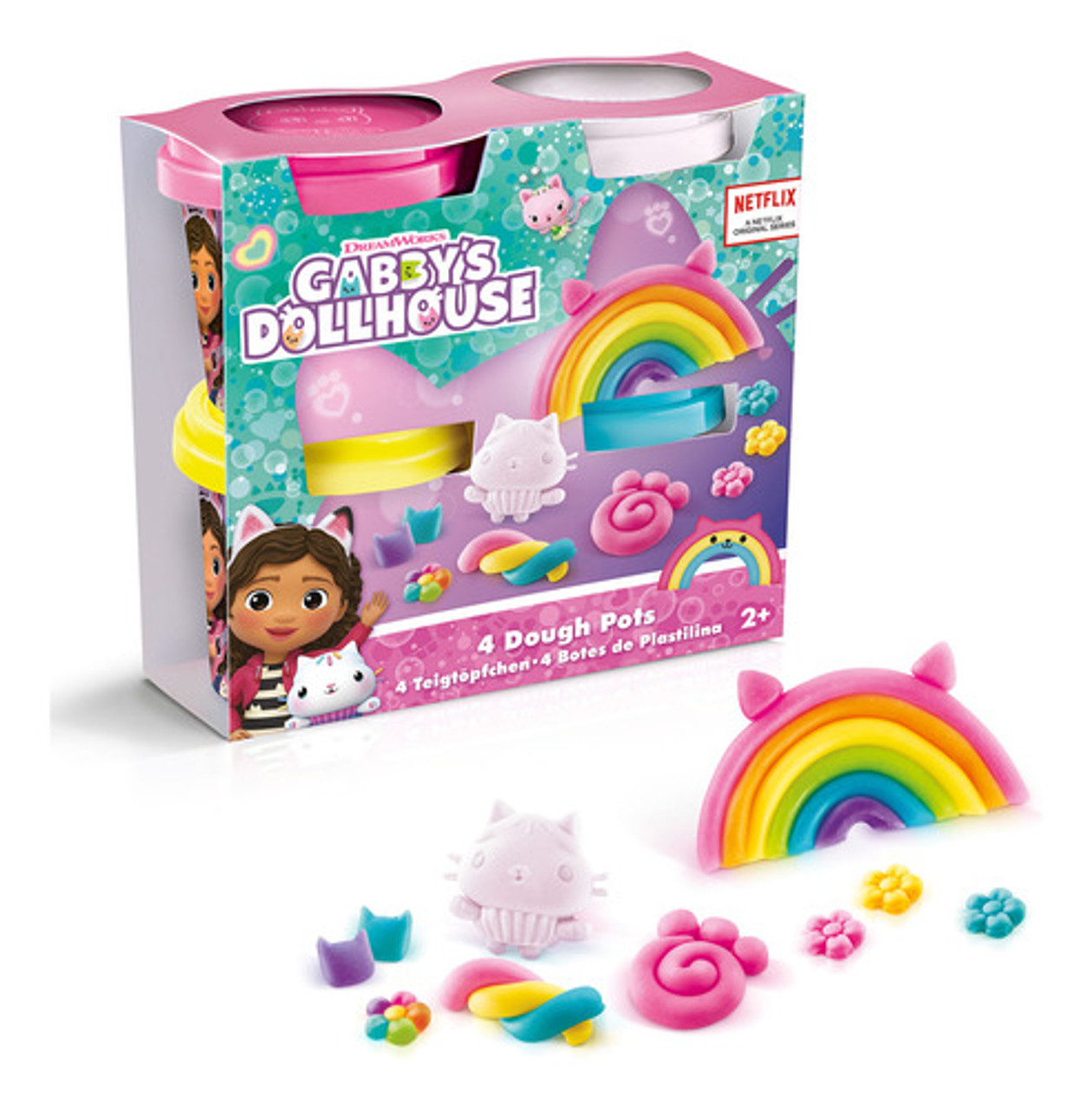 GABBY'S DOLLHOUSE  4 DOUGH PACK