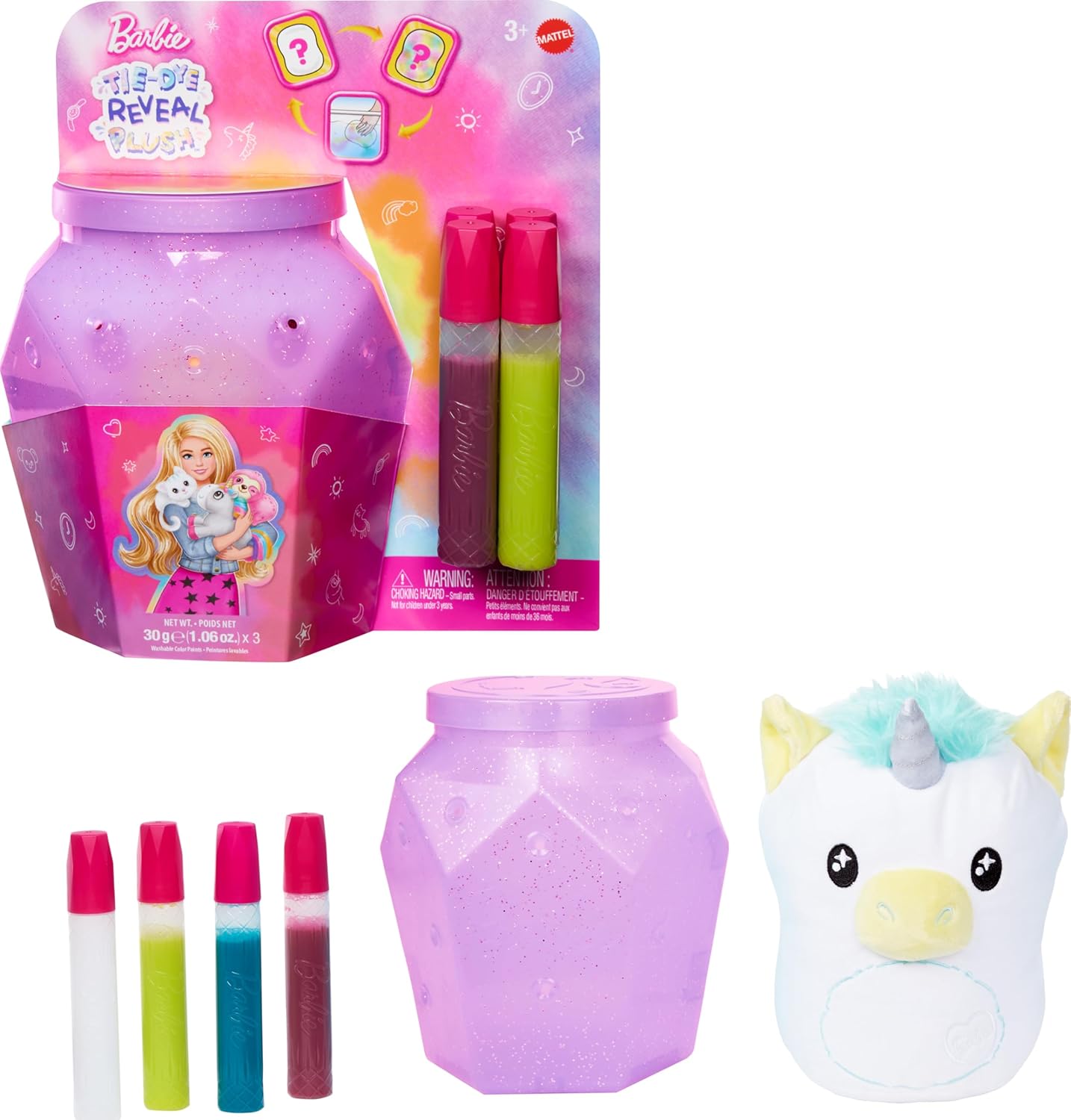BARBIE TIE DYE PLUSH ASST