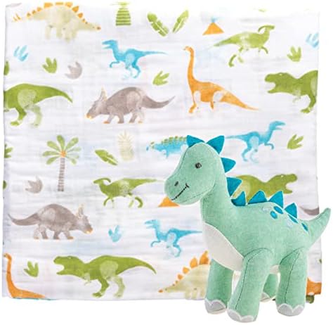 MUSLIN BLANKET& ANIMAL DINO
