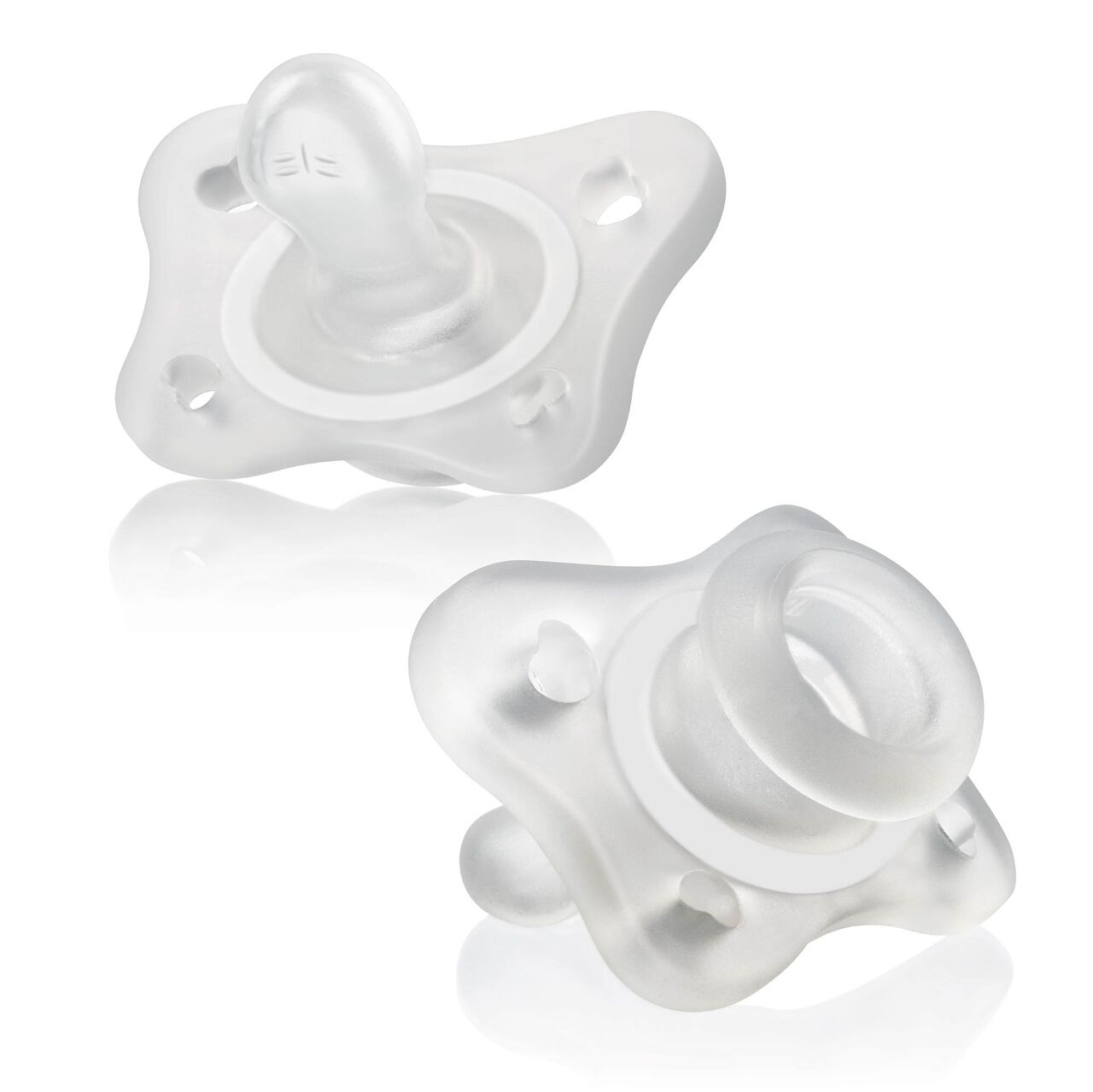 MINI  PACIFIER CLEAR 0-2M 2PC