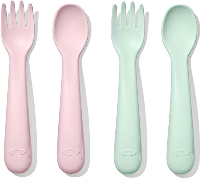 OXO FORK SPOON SET OPAL/BLOOM