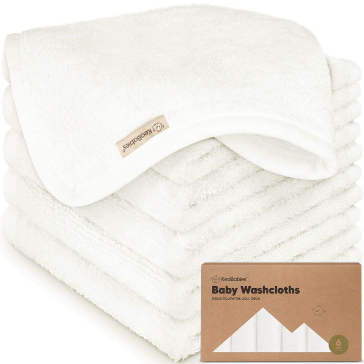 Deluxe Baby Washcloths White