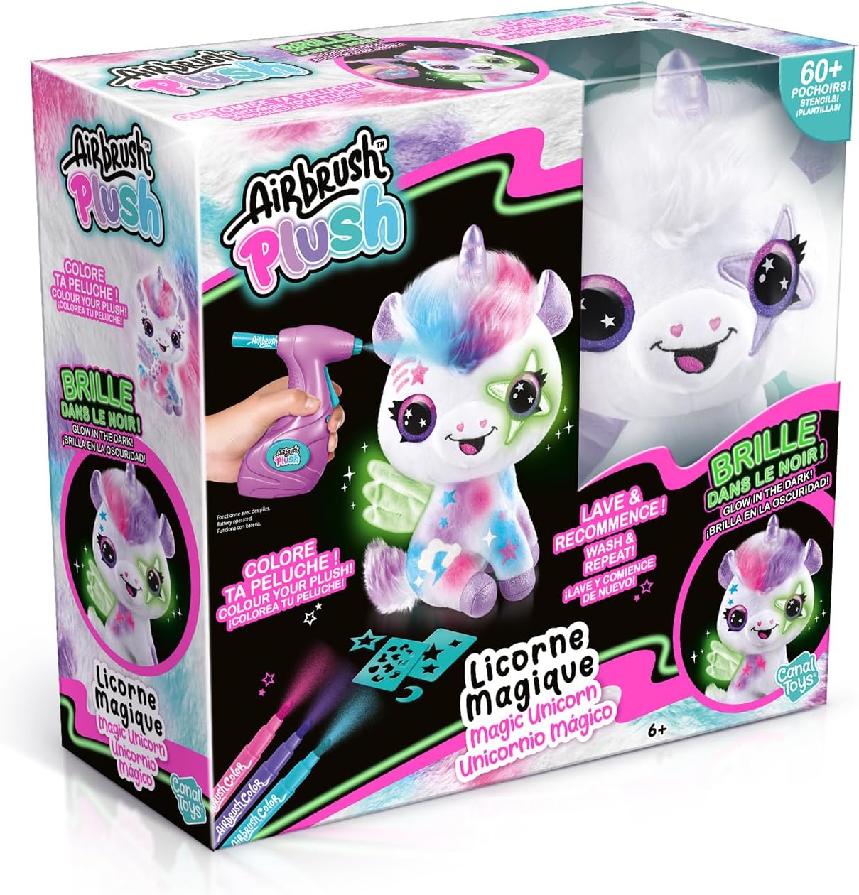 AIRBRUSH PLUSH  GLOW IN THE DARK