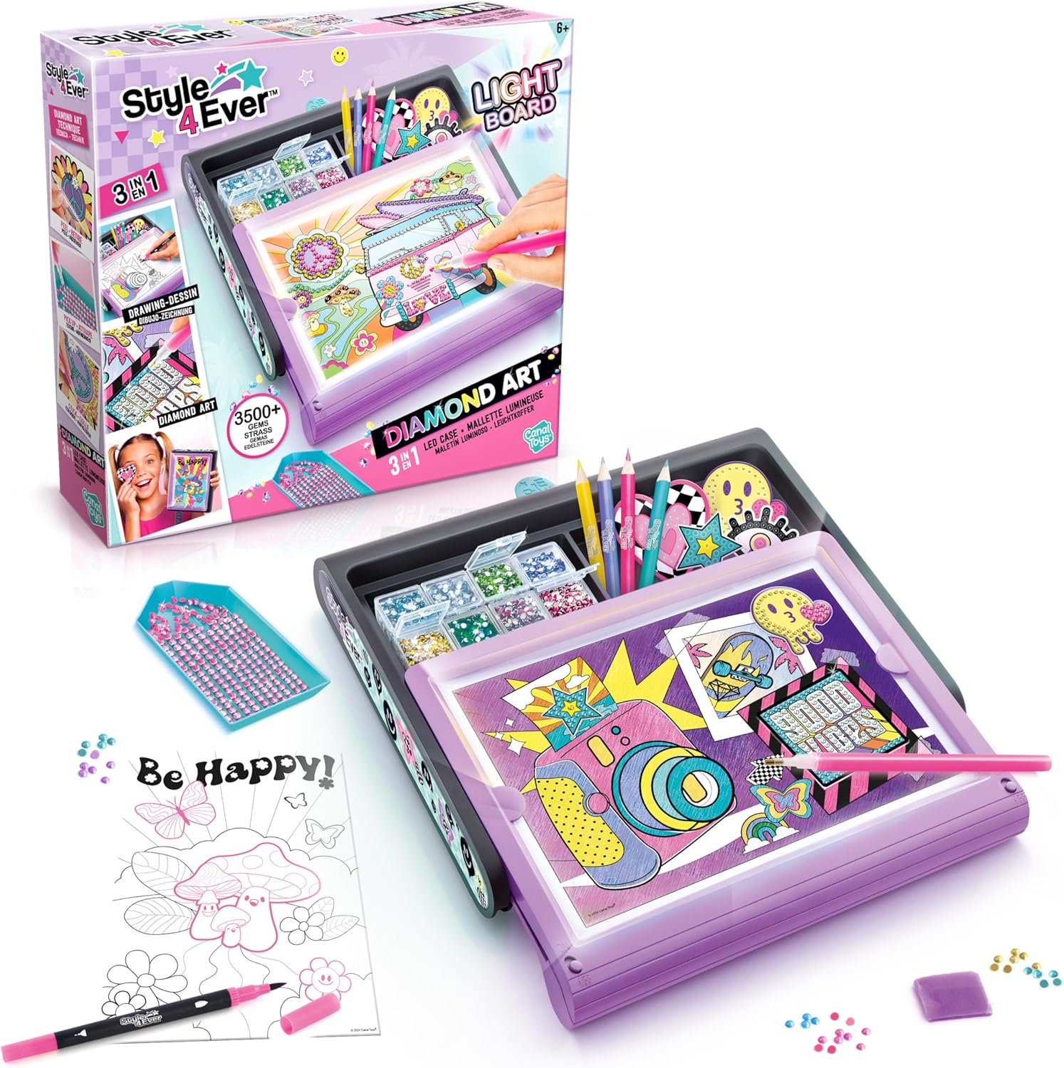 DIAMOND ART 3 IN 1 LED CASE