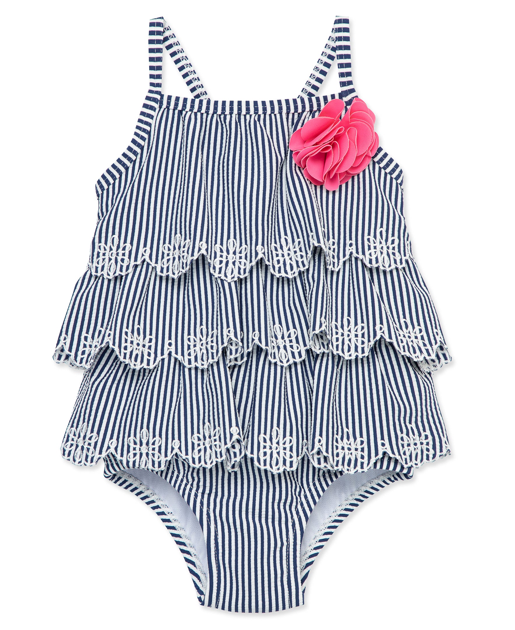 Navy Stripe Swimsuit-Navy