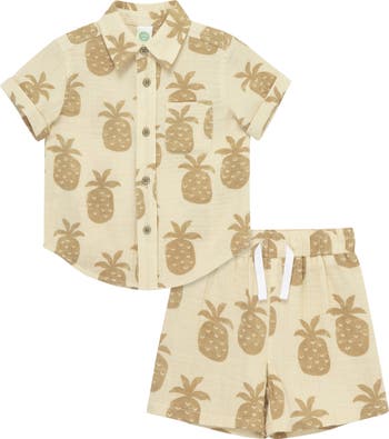 Pineapple Woven Short Set