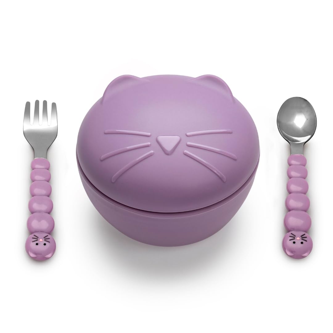 Silicone Bowl with Lid Cat