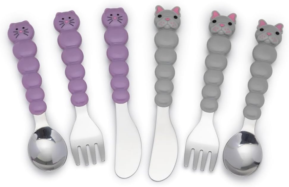 Cat & Bulldog Spoon, Fork
