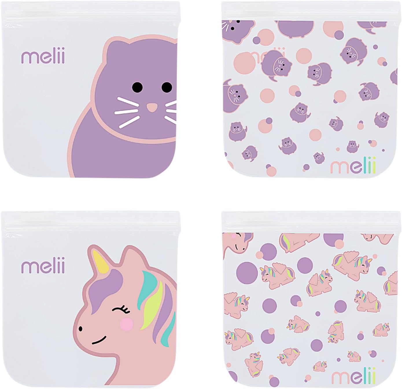 EVA Reusable Snack Bags - 2 Cat