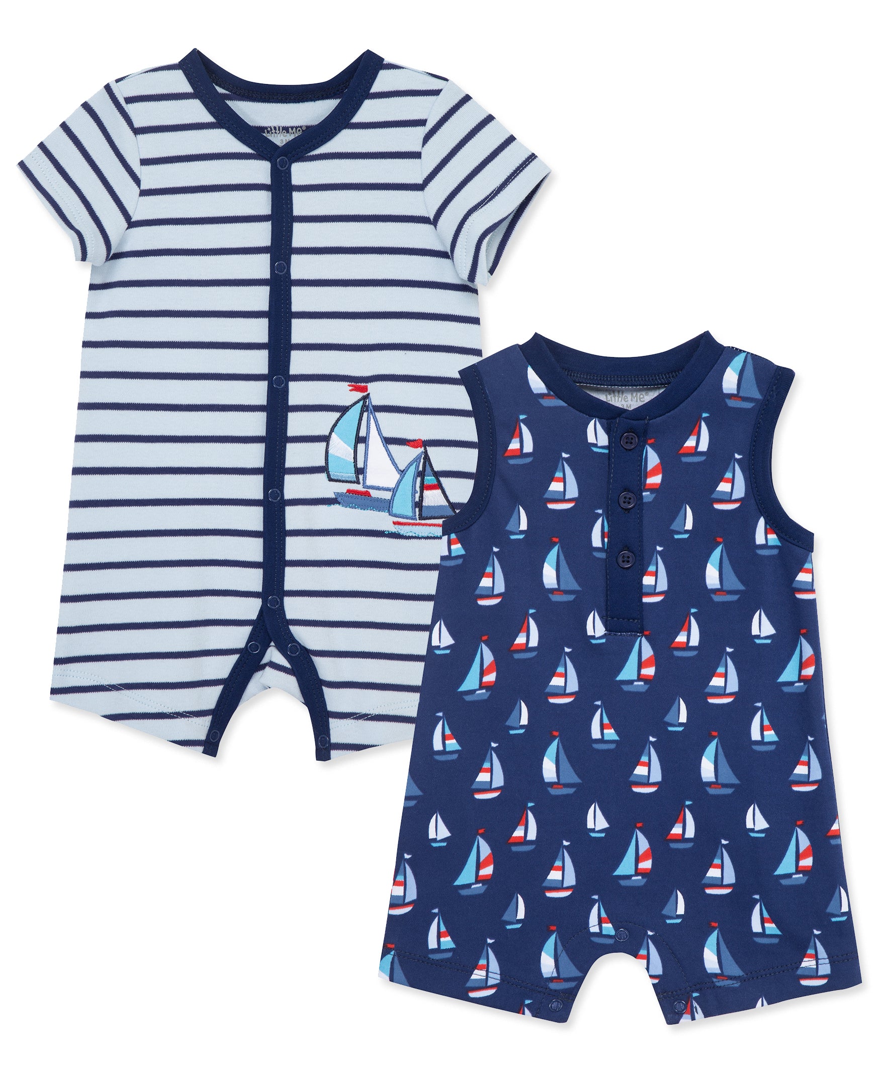 Sailboats 2pk Rompers