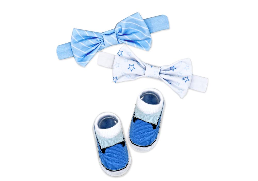3 PC BOWTIE SETS BLUE STARS