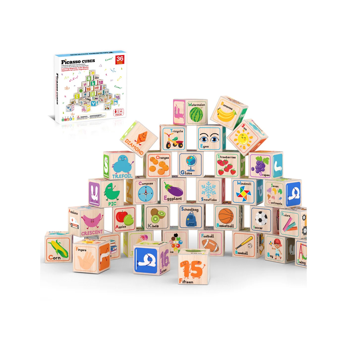36pc Magnetic Educational Cube