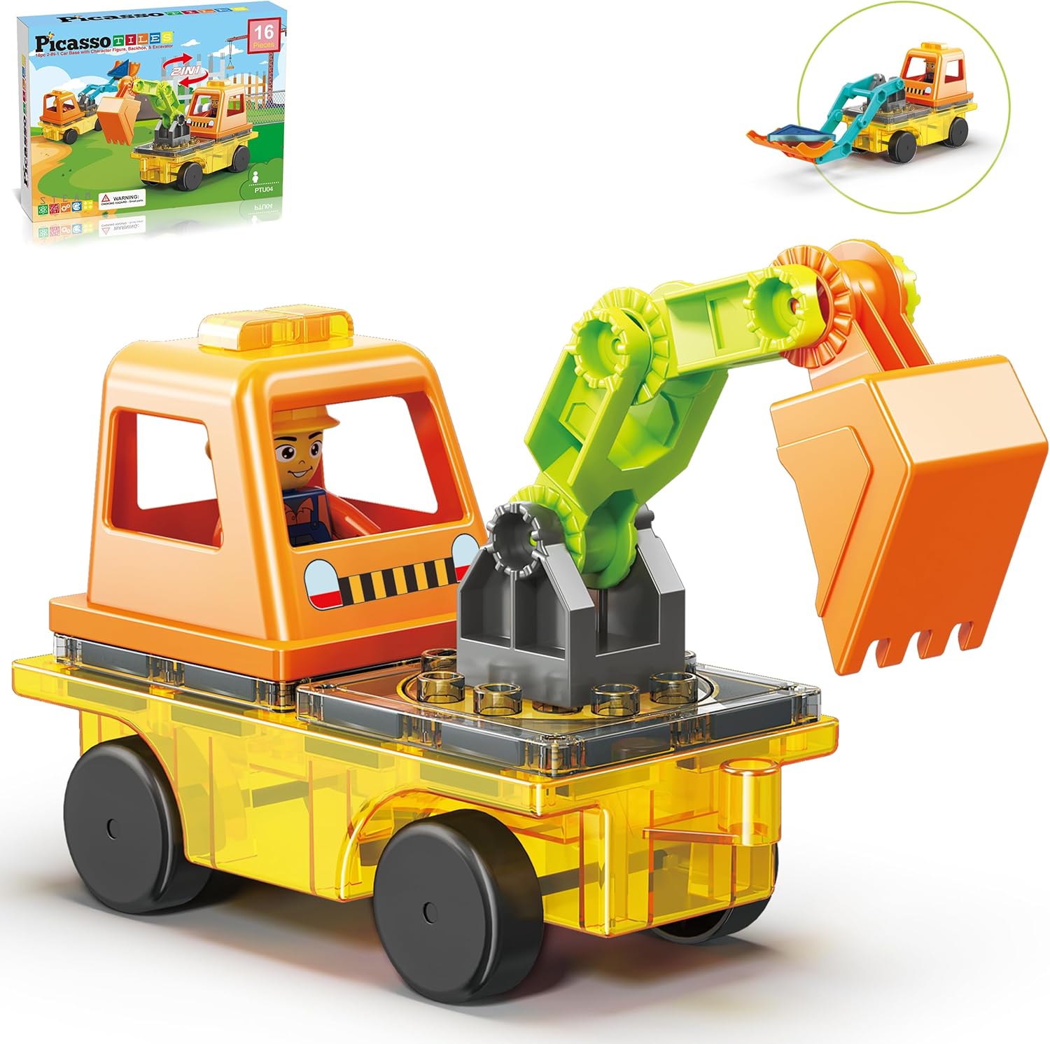 16pc 2-In-1 Figure, Backhoe