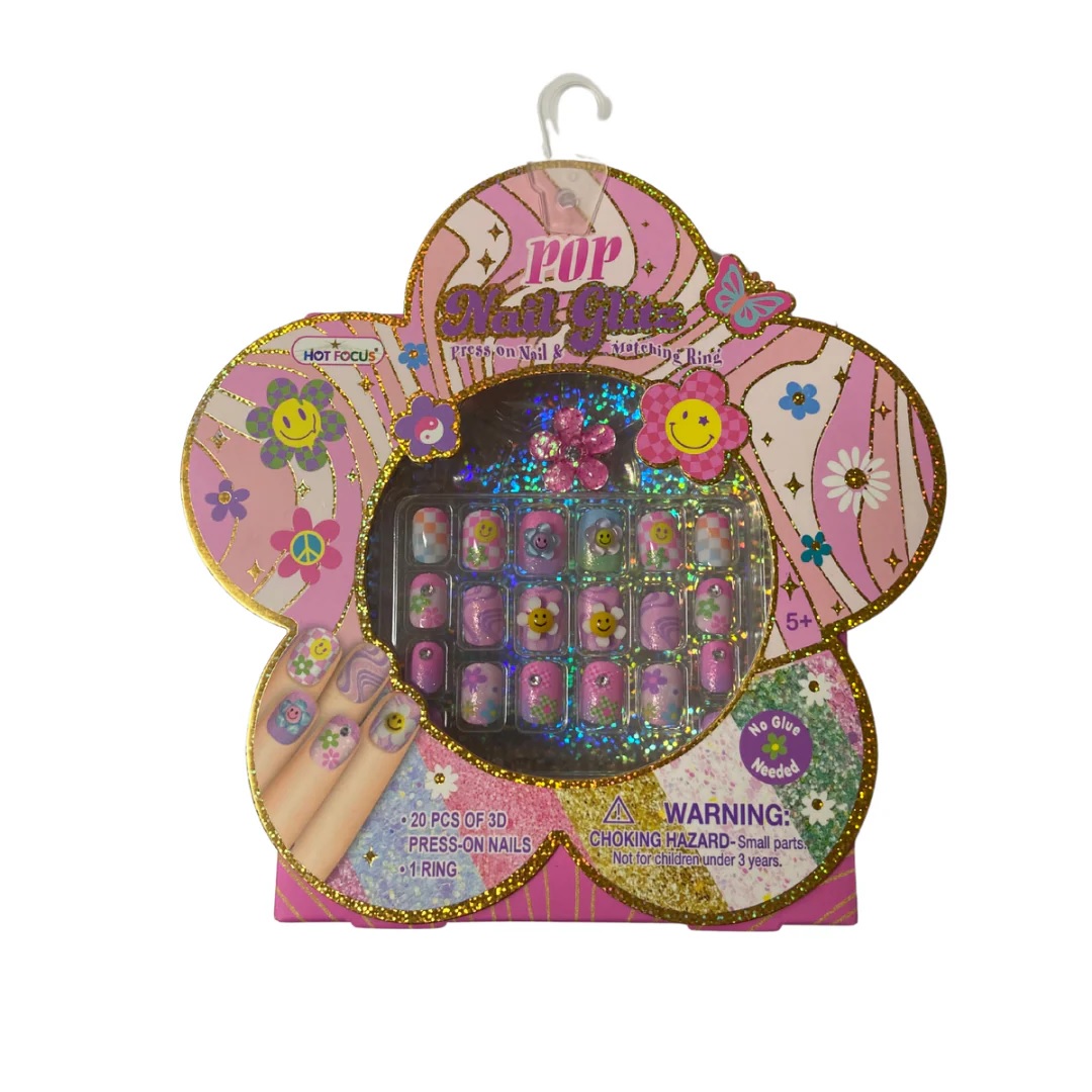 Pop Nail Glitz,Groovy Flower