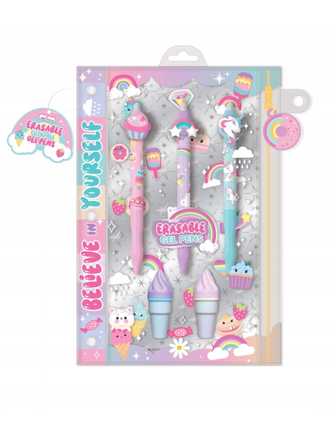 Click &Erasable Gel Pen, Rainbow