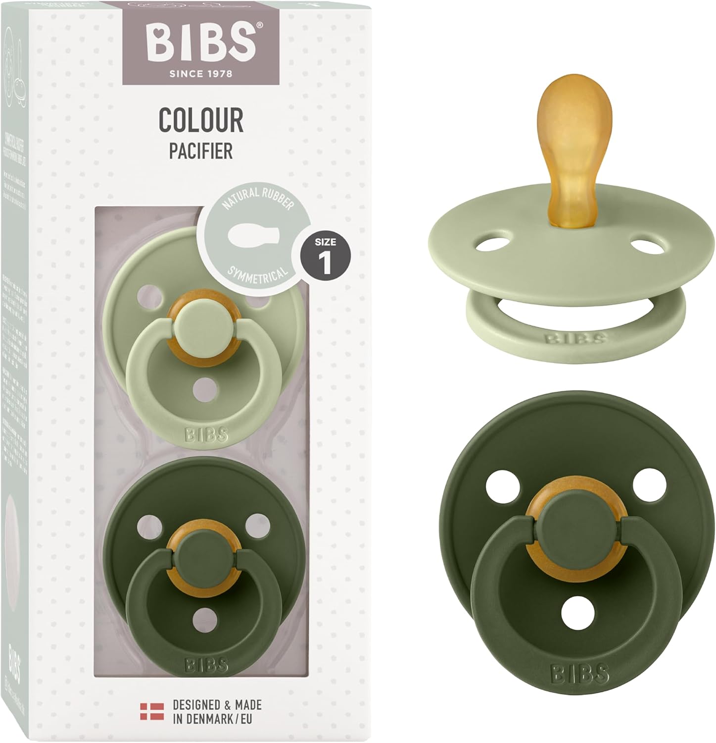 BIBS 2PK SIZE 3 SAGE/HUNTER