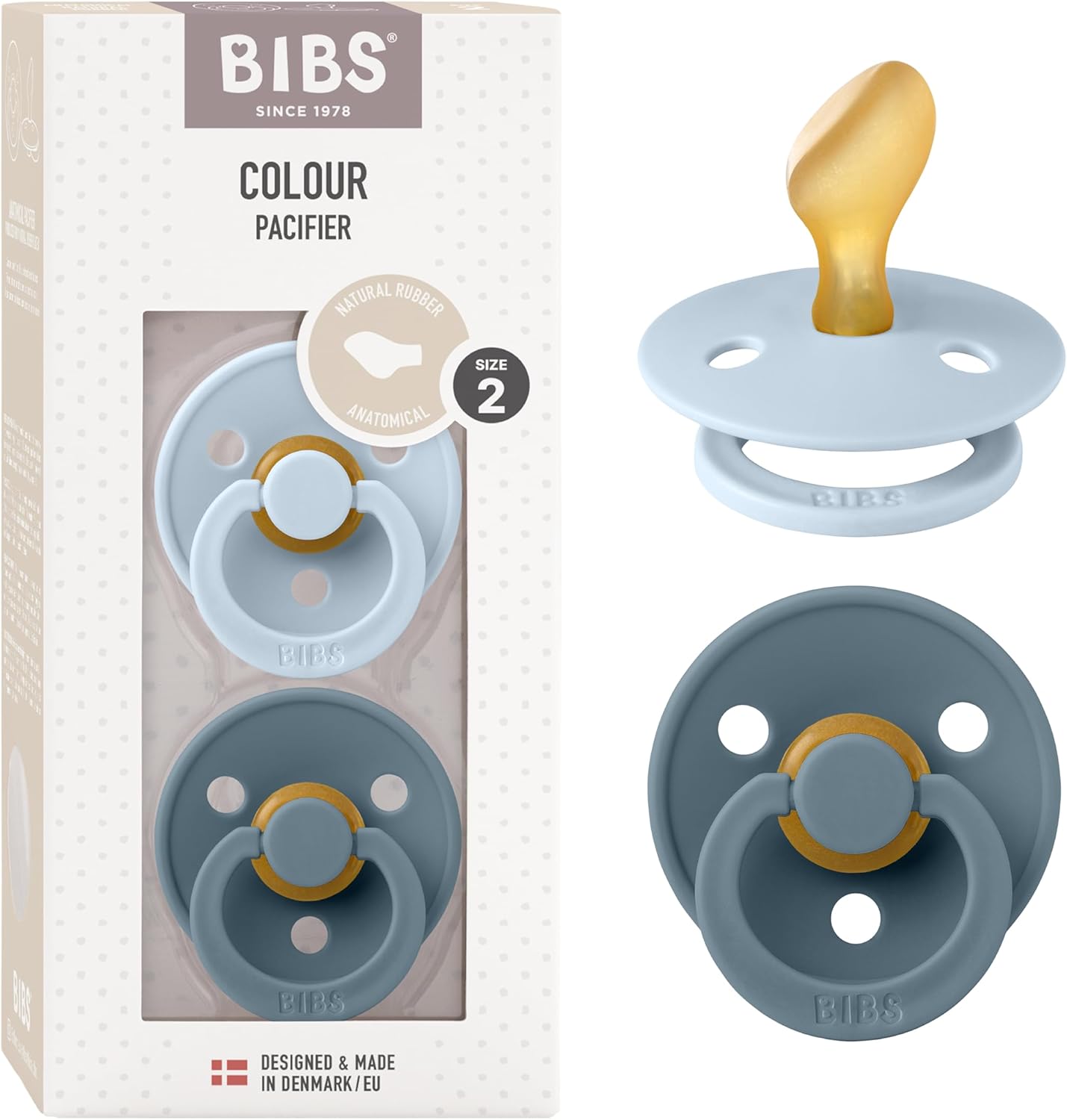 BIBS 2PK SIZE 1 ANA BLUE/PETROL