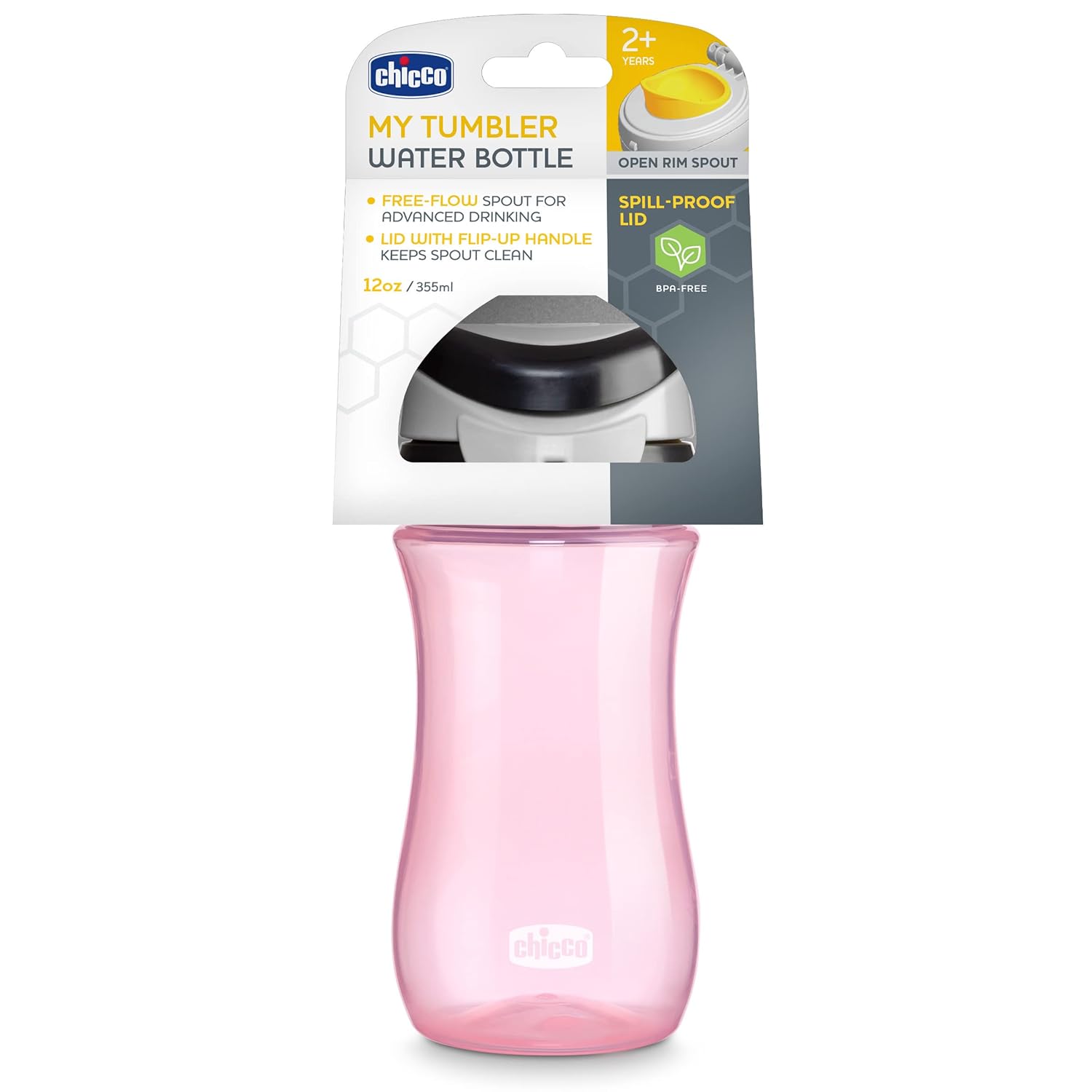TUMBLER SPOUT 12OZ PINK 2YR+