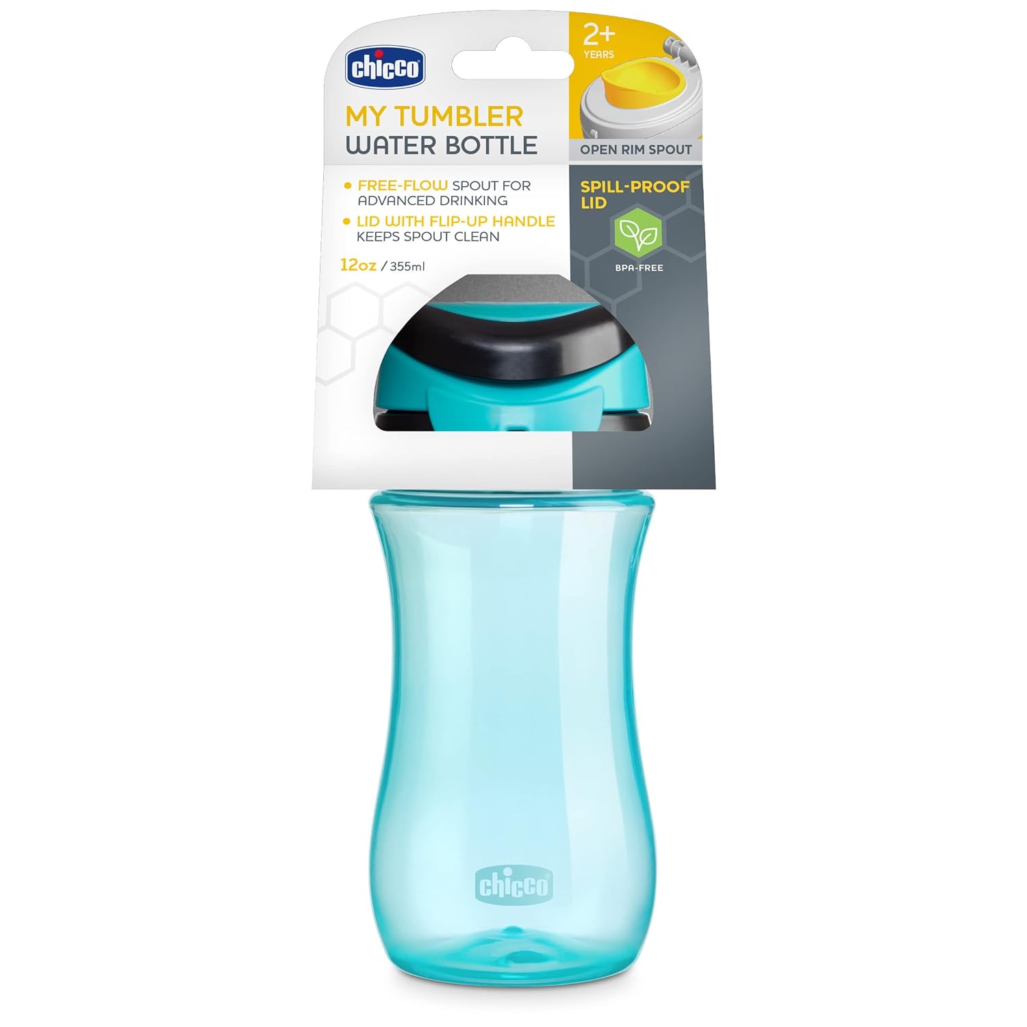 TUMBLER SPOUT 12OZ TEAL 2YR+