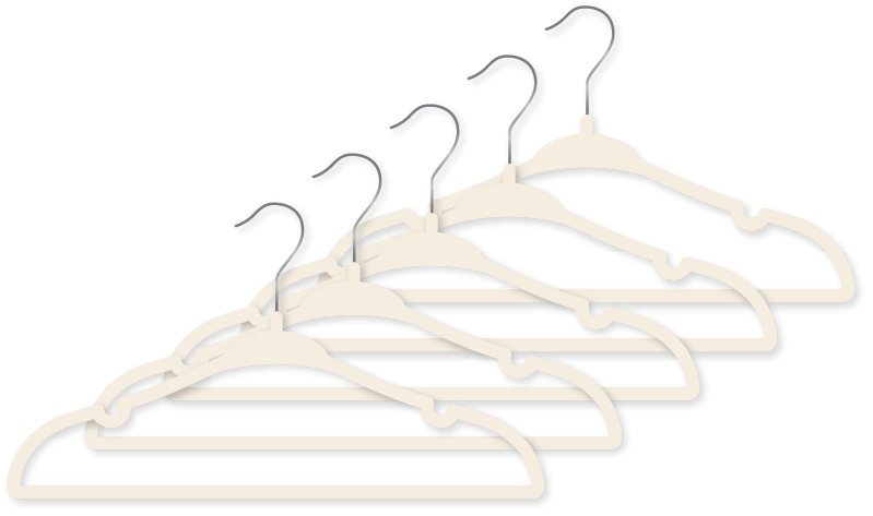 25PK HANGERS - IVORY