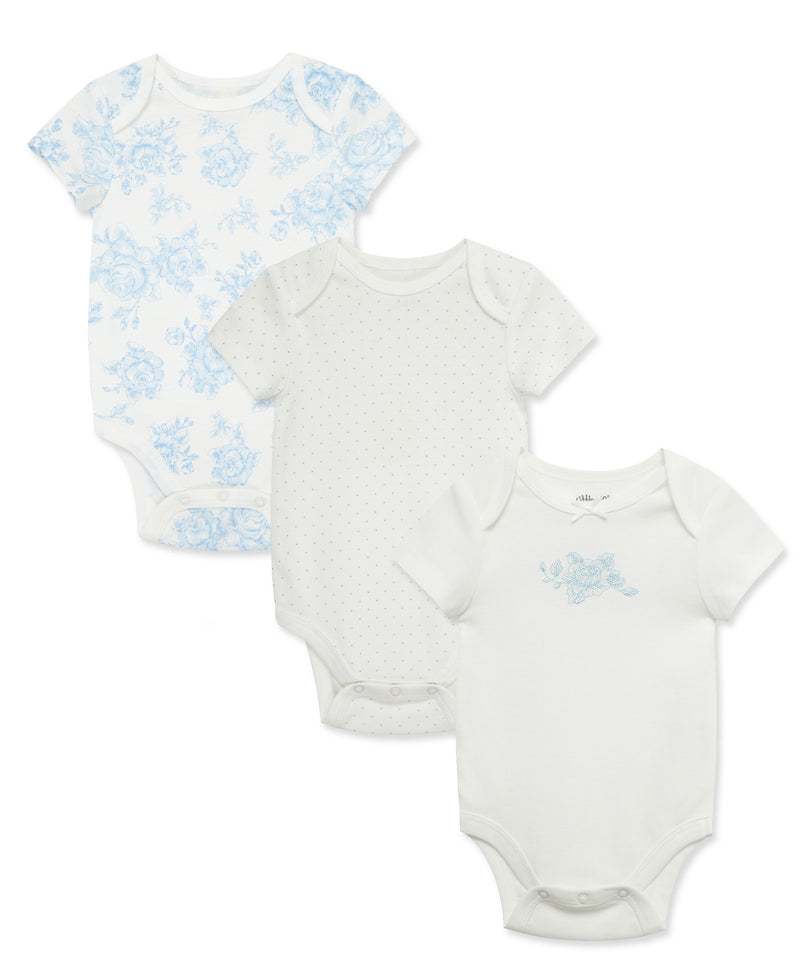 Blue Roses 3pk Bodysuit
