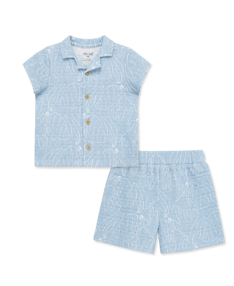 Seaside 2Pc Button Down Set
