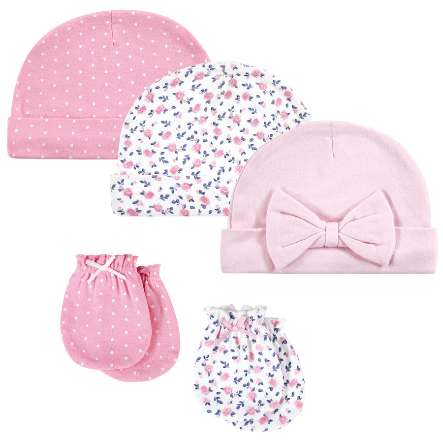 5pc Cap and Mitten Set