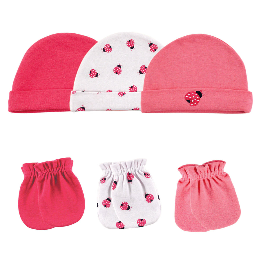 6pc Cap & Mitten Set