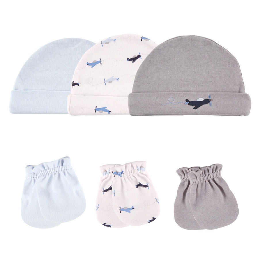 6pc Cap & Mitten Set