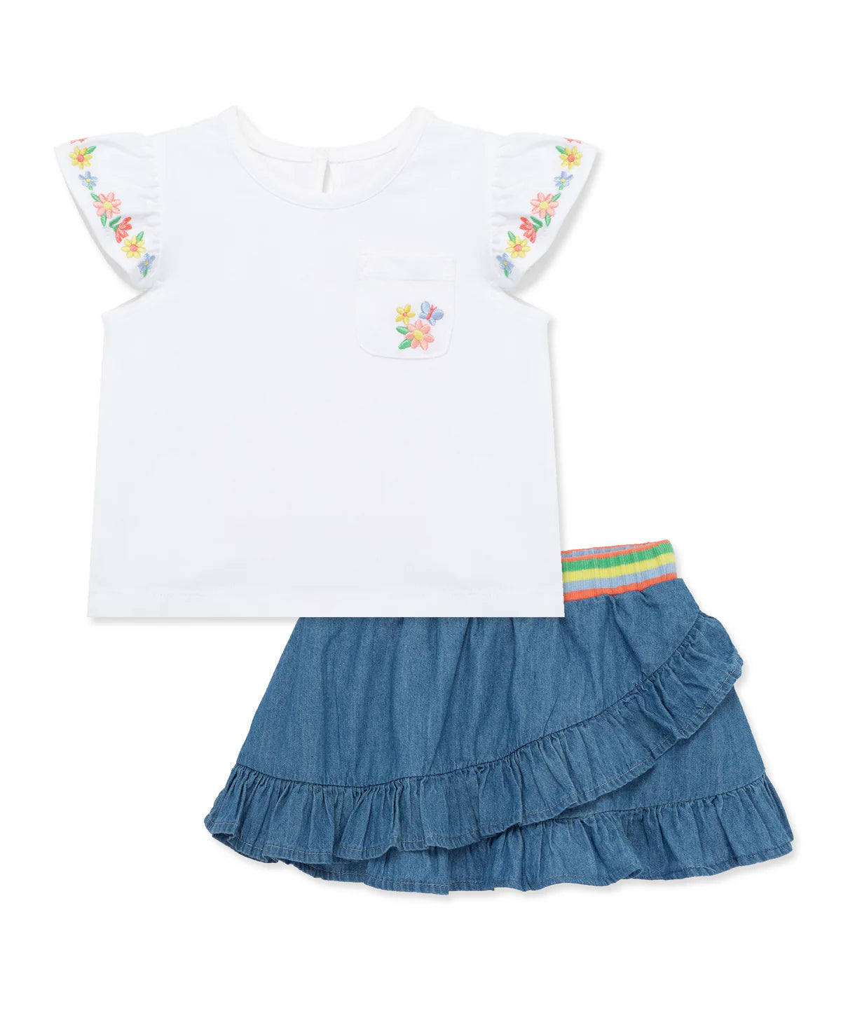Embroidered Fashion Skort Set