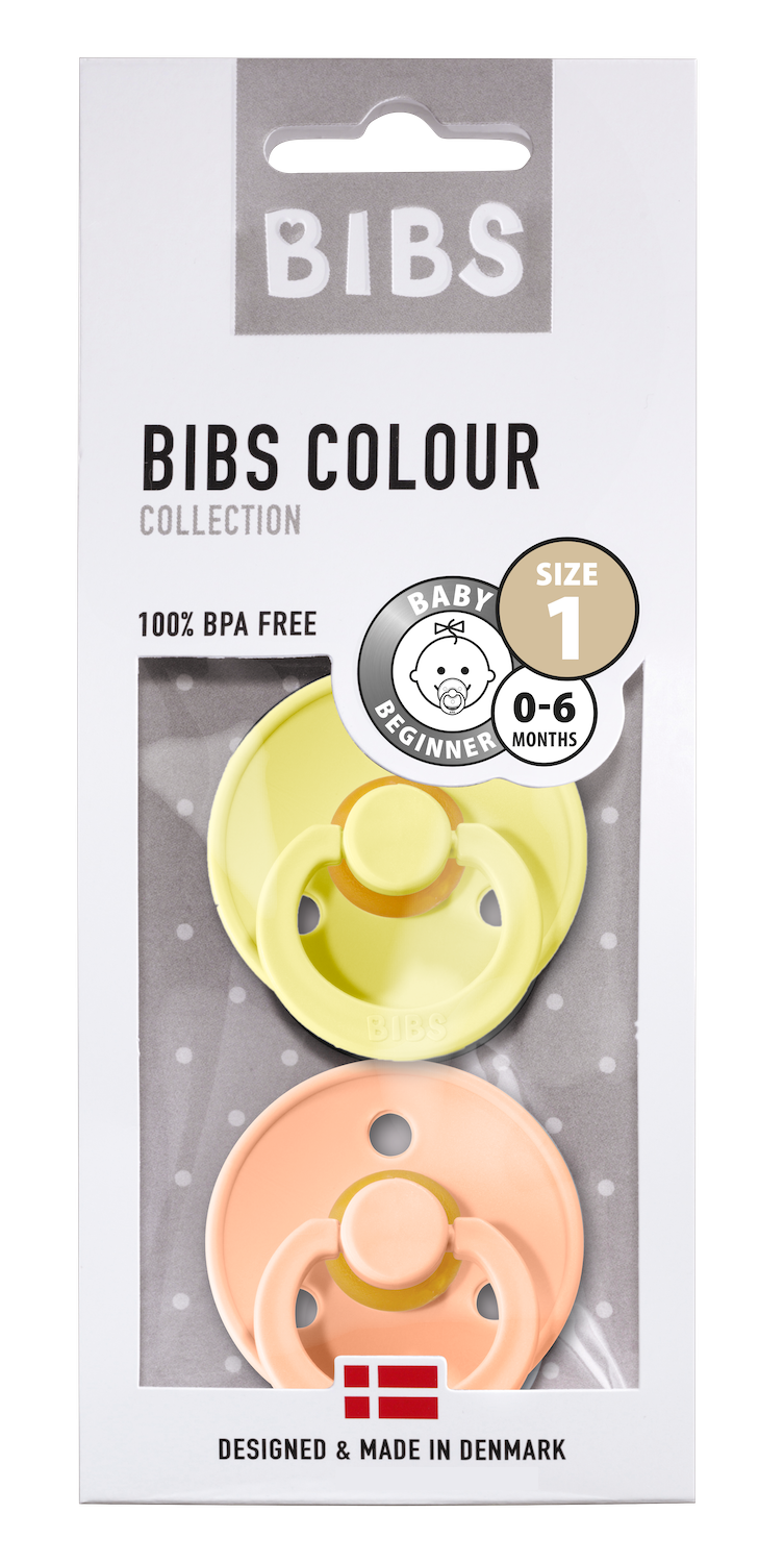 BIBS 2PK SIZE 2 PEACH/SUNSET